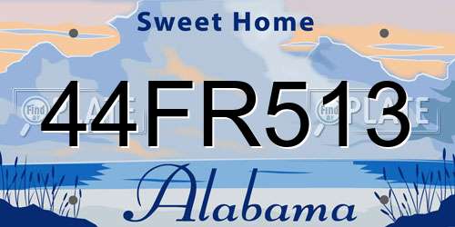 44FR513 Alabama License Plate