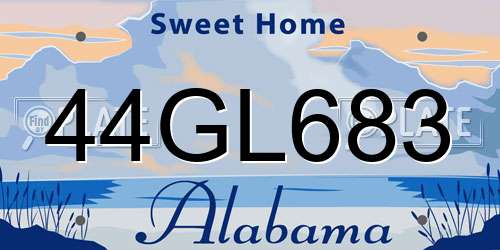 44GL683 Alabama License Plate