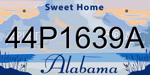 44P1639A Alabama License Plate