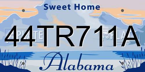 44TR711A Alabama License Plate