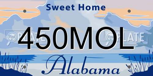 450MOL Alabama License Plate