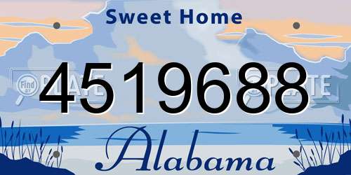 4519688 Alabama License Plate