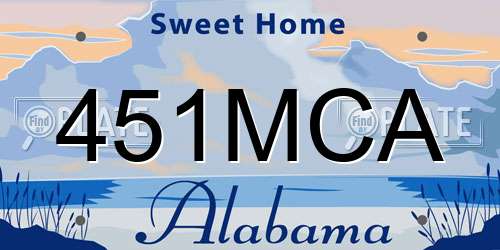 451MCA Alabama License Plate