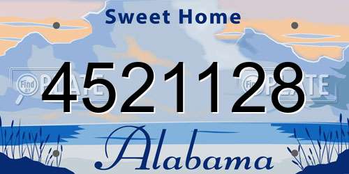 4521128 Alabama License Plate