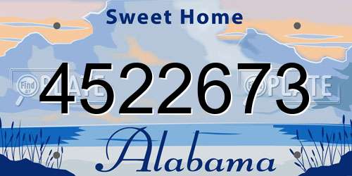4522673 Alabama License Plate