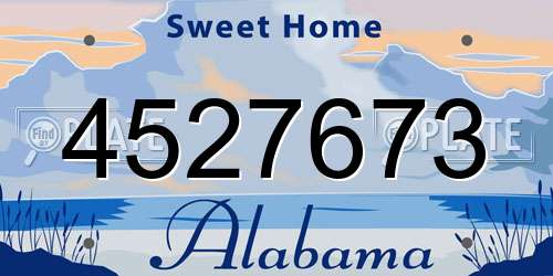 4527673 Alabama License Plate