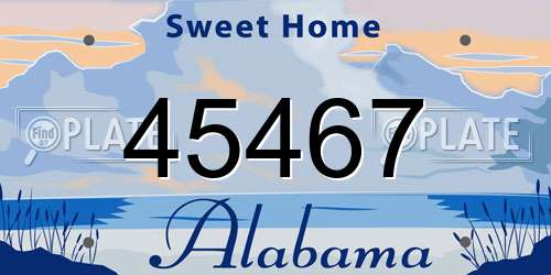 45467 Alabama License Plate