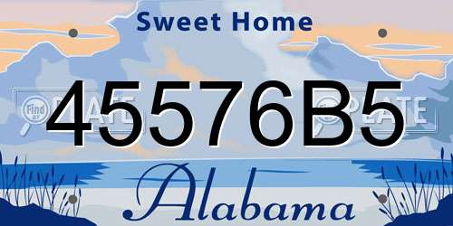45576B5 Alabama License Plate