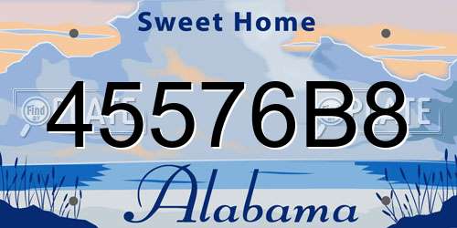 45576B8 Alabama License Plate