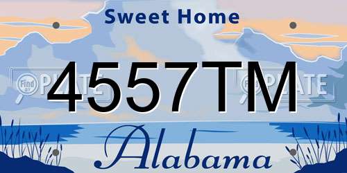 4557TM Alabama License Plate