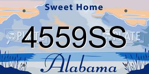 4559SS Alabama License Plate