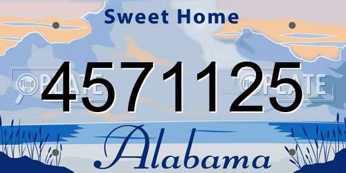 4571125 Alabama License Plate