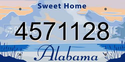 4571128 Alabama License Plate