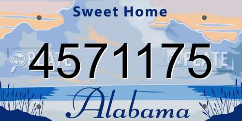 4571175 Alabama License Plate