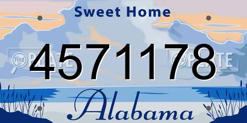 4571178 Alabama License Plate