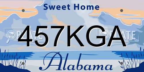 457KGA Alabama License Plate