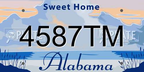 4587TM Alabama License Plate