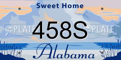 458S Alabama License Plate