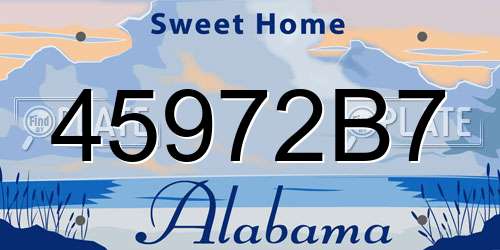 45972B7 Alabama License Plate