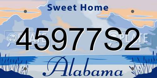 45977S2 Alabama License Plate