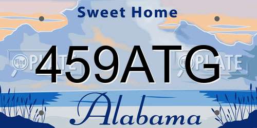 459ATG Alabama License Plate