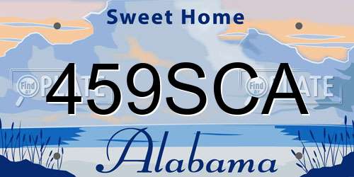 459SCA Alabama License Plate