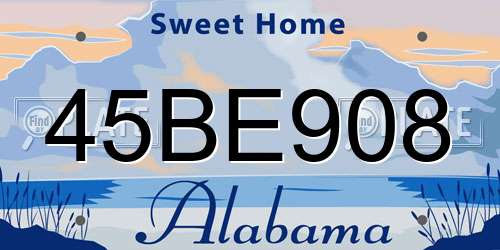 45BE908 Alabama License Plate