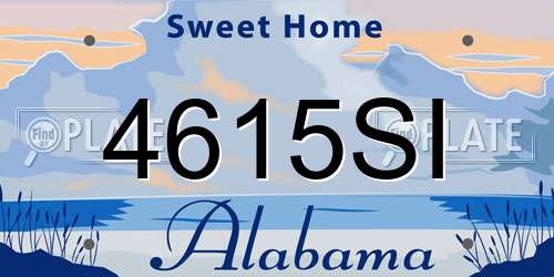 4615SI Alabama License Plate