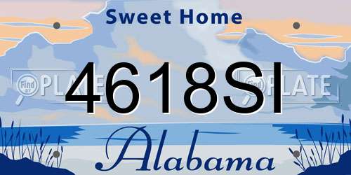 4618SI Alabama License Plate