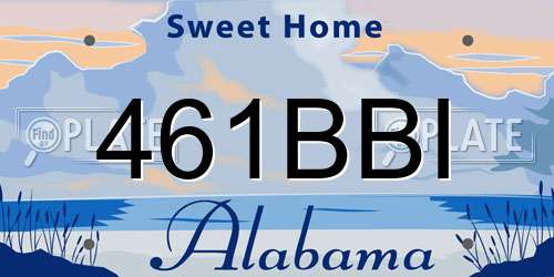 461BBI Alabama License Plate