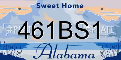 461BS1 Alabama License Plate