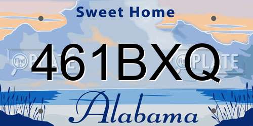 461BXQ Alabama License Plate