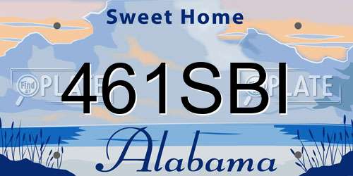 461SBI Alabama License Plate