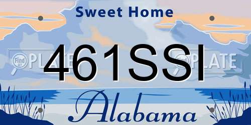 461SSI Alabama License Plate