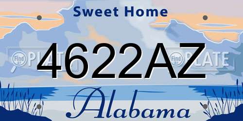 4622AZ Alabama License Plate