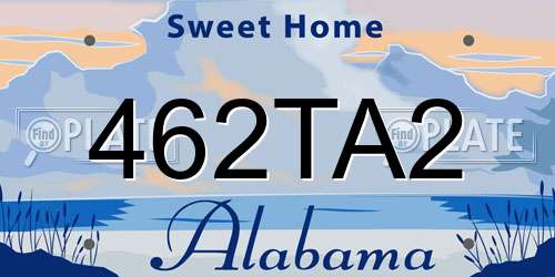 462TA2 Alabama License Plate