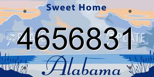 4656831 Alabama License Plate