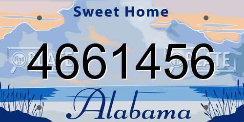 4661456 Alabama License Plate