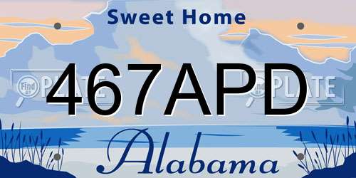 467APD Alabama License Plate