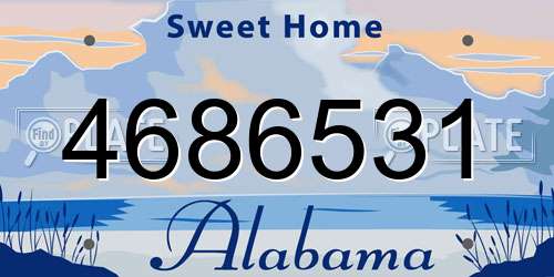 4686531 Alabama License Plate