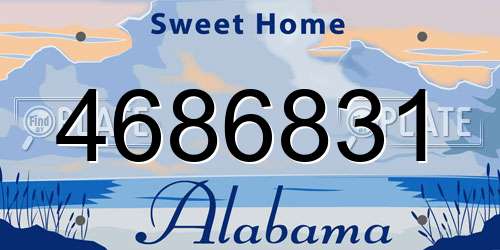 4686831 Alabama License Plate