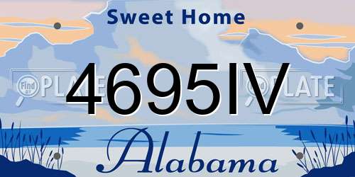 4695IV Alabama License Plate