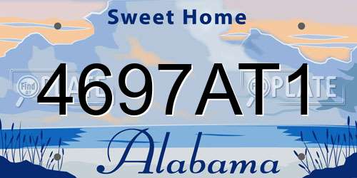 4697AT1 Alabama License Plate