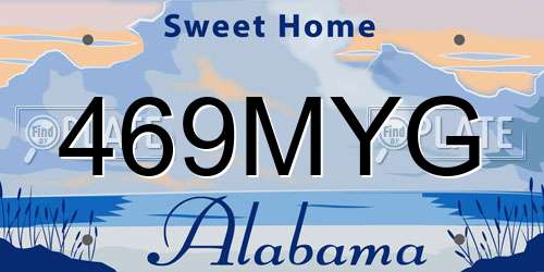 469MYG Alabama License Plate