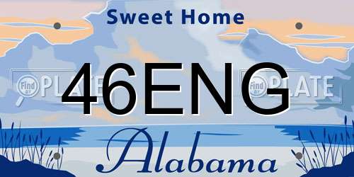 46ENG Alabama License Plate
