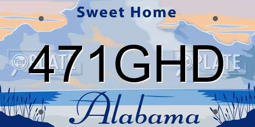 471GHD Alabama License Plate
