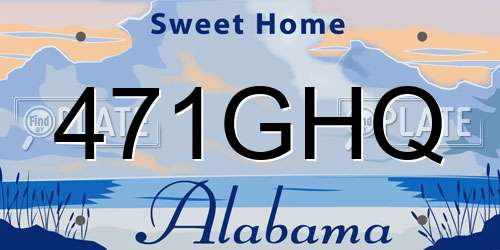 471GHQ Alabama License Plate