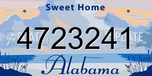 4723241 Alabama License Plate