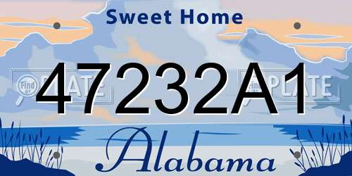 47232A1 Alabama License Plate