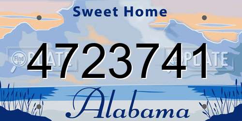 4723741 Alabama License Plate